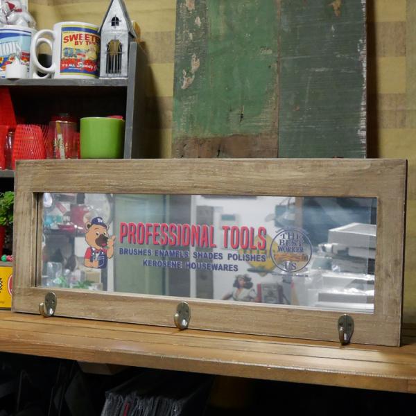 BEST WORKER ウッドフックミラーボード 3連 Wood Hook Mirror Board...