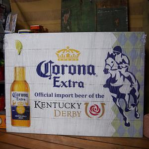 コロナ エクストラ ケンタッキーダービー インテリア 木製看板 Corona extra kentucky derby｜goodsfarm