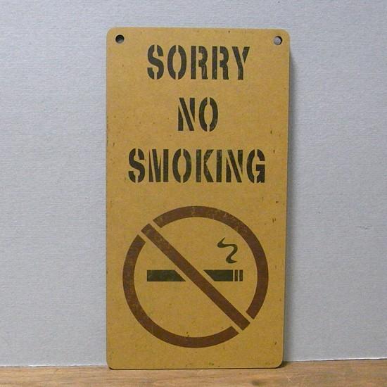 インフォメーション ミニサインボード NO SMOKING 禁煙 木製看板 案内板