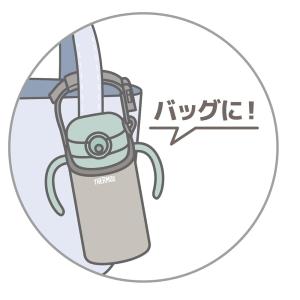 サーモス ストローマグポーチ 取り付け・取り外...の詳細画像5