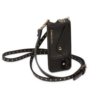 BANDOLIER バンドリヤー iPhone12 mini ケース スマホ 携帯 ショルダー アイフォン NICOLE GOLD レザー ニコル ゴールド 10NIBLKG