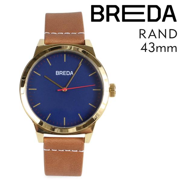 ブレダ BREDA 腕時計 43mm メンズ 時計 ランド RAND 8184C ゴールド ブラウン