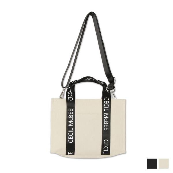 セシルマクビー CECIL McBEE トートバッグ レディース Mサイズ ファスナー付き ロゴタイ...