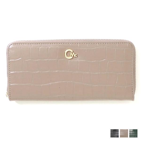 セシルマクビー CECIL McBEE 長財布 レディース ラウンドファスナー クロコダイル エンボ...