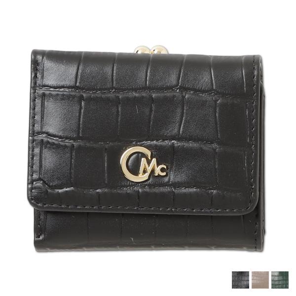 セシルマクビー CECIL McBEE 財布 三つ折り レディース がま口 クロコダイル エンボス加...