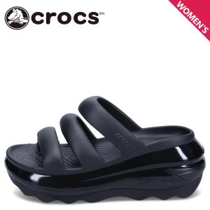 クロックス crocs サンダル スライドサンダル メガクラッシュ トリプル ストラップ レディース 厚底 MEGA CRUSH TRIPLE STRAP ブラック 黒 209842-001｜goodslabo