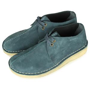 クラークス Clarks デザートトレック ブーツ メンズ レザー DESERT TREK ブルー ...