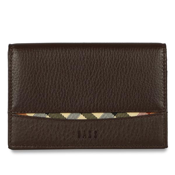 ダックス DAKS カードケース 名刺入れ 定期入れ メンズ スリム 本革 CARD CASE ブラ...