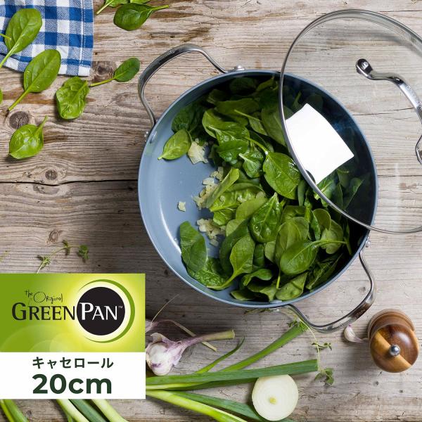 特典付き グリーンパン GREENPAN ヴェニスプロ 両手鍋 20cm 3.1L IH ガス対応 ...