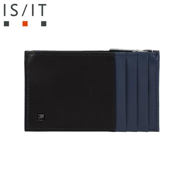 IS/IT イズイット カードケース パスケース ID 定期入れ メンズ 本革 スリム シルキー ブ...