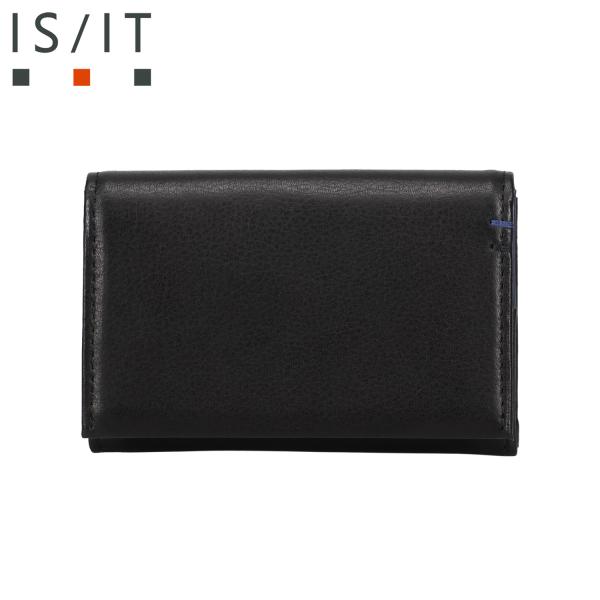 IS/IT イズイット 名刺入れ カードケース パスケース メンズ 本革 コンパクト 軽量 シルキー...