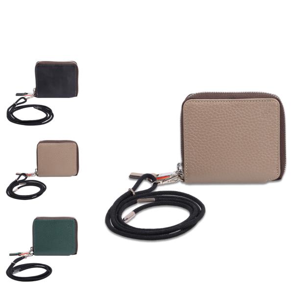 IS/IT イズイット 財布 二つ折り ミニ ショルダー ノボ メンズ ラウンドファスナー 斜めがけ...