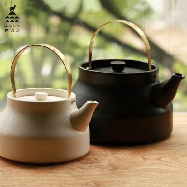 かもしか道具店 陶のやかん 1.8L 直火 日本製 OR-60-125