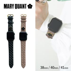 MARY QUANT マリークヮント アップルウォッチ バンド レディース 41mm 40mm 38mm Apple Watch Band ブラック ベージュ 黒 AWB-MQ01/AWB-MQ02 母の日｜goodslabo
