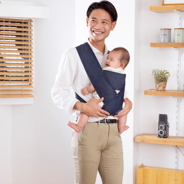 パパコソ papakoso パパダッコ デニムモデル 抱っこ紐 メンズ 日本製 クロス式 キャリータ...