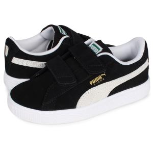 PUMA プーマ スウェード クラシック スニーカー キッズ スエード ベルクロ SUEDE CLASSIC 21 V PS ブラック 黒 380563-01