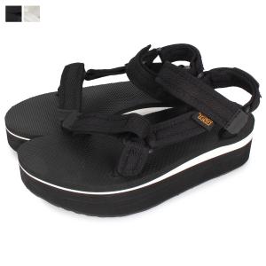 Teva テバ スポーツサンダル フラットフォーム レディース 厚底 FLATFORM UNIVERSAL MESH PRINT ブラック ホワイト 1102451