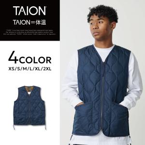 TAION Vネックジップベスト S/M TAION（タイオン） ダウンベスト ベスト 「TAION/タイオン」ミリタリー