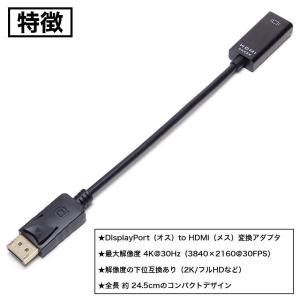 4K@30Hz DisplayPort オス ...の詳細画像1