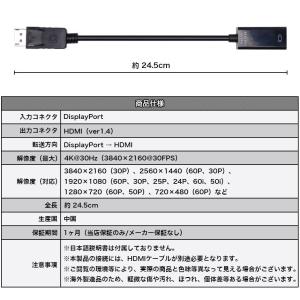 4K@30Hz DisplayPort オス ...の詳細画像3