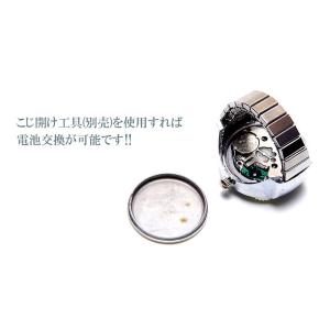 時計 指輪型 リング ウォッチ フリーサイズ ...の詳細画像3