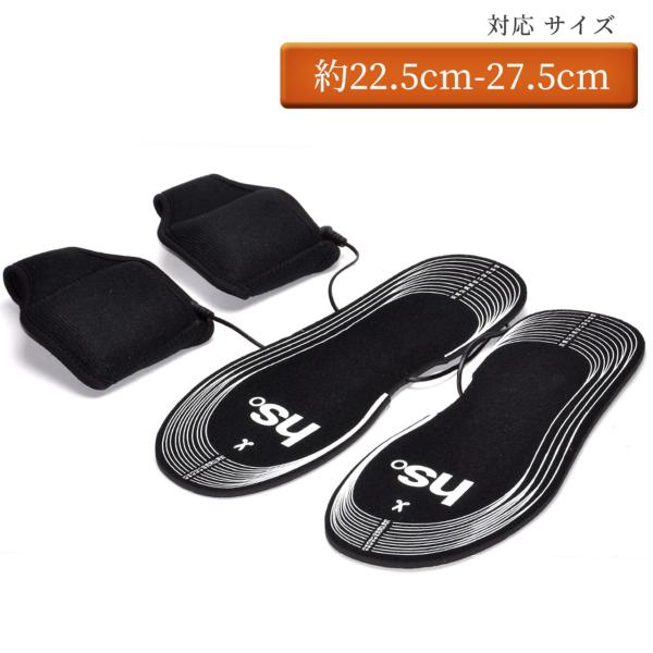 ヒートインソール メンズ レディース 中敷き 電熱式 ホット インソール 防寒 電池式