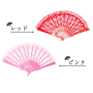 扇子 レース メッキ装飾 コスプレ 中華風 オ...の詳細画像4