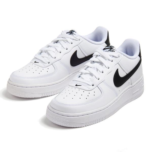 ナイキ エアフォース1 GS ホワイト ブラック NIKE AIR FORCE 1 GS WHITE...