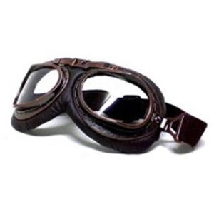 ヴィンテージ　ゴーグル　ヘルメット用　角型ブラウン