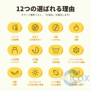 電熱インナー 電熱パンツ 上下セット 28箇所...の詳細画像3