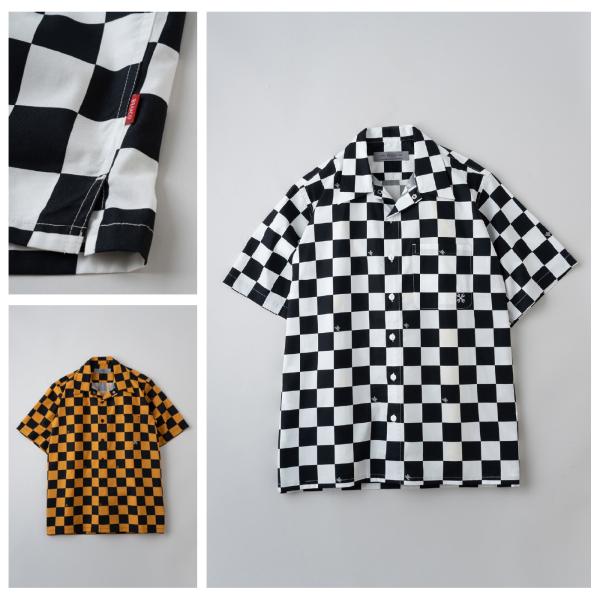 BLUCO ブルコ 1107 CHECKER FLAG SHIRTS S/S チェッカーフラッグ シ...