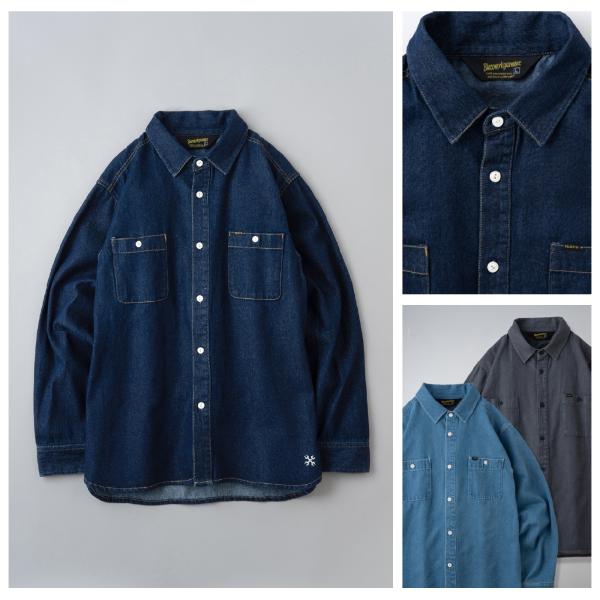 30％OFF!!　BLUCO ブルコ 1122 DENIM WORK SHIRTS L/S デニム ...