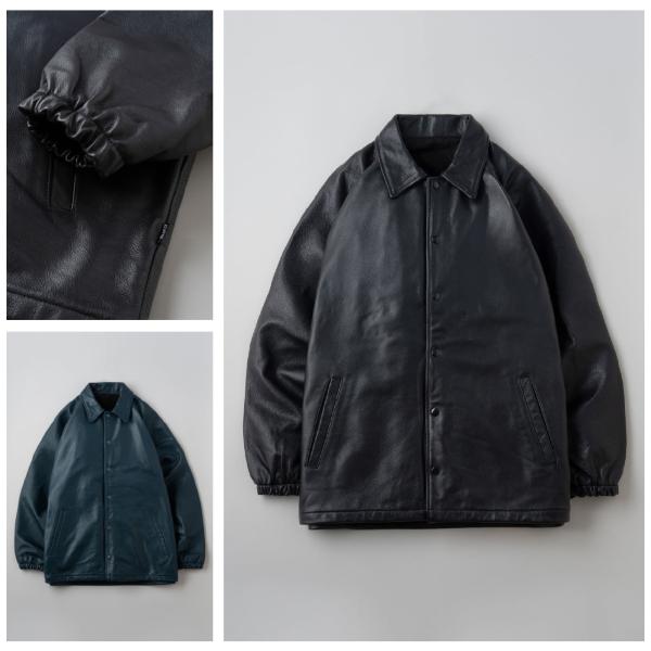 BLUCO ブルコ 1309 LEATHER COACH JACKET レザー コーチジャケット B...