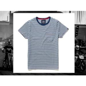 セール30%オフ!  Deus Ex Machina デウスエクスマキナ DMP71425『 WEI DENIM STRIPE 』 T-SHIRT Tシャツ IND-ストライプ｜goodstandard1998