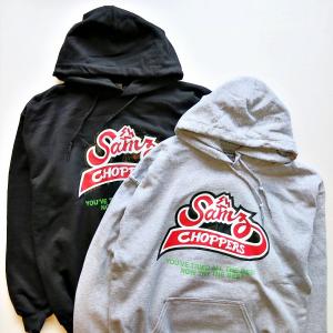 SAMS MOTORCYCLE サムズ 『 SAMS PIZZA 』HOODIE プルオーバー フーディ BLACK / GRAY パーカー 長袖｜goodstandard1998