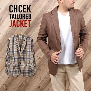 テーラードジャケット メンズ チェック グレンチェック タータン