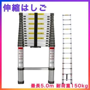 RIKADE 伸縮はしご 耐荷重150kg 軽量 持ち運びやすい 折り畳み 伸縮