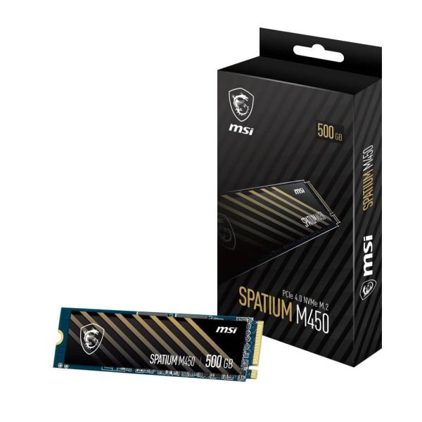 MSI SPATIUM M450 PCIe 4.0 NVMe M.2 500GB 3D NANDフラ...