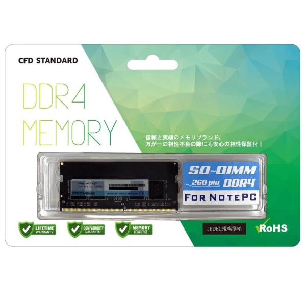 CFD D4N3200CS-16G DDR4-3200MHz動作 16GB(16GB×1) CL22...