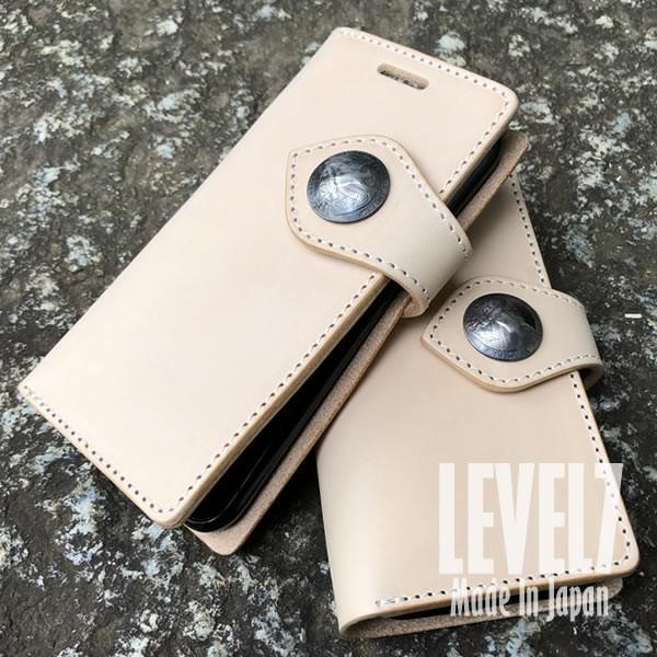 LEVEL7 iPhone各モデルに対応 手帳型iPhoneケース 本革 イタリアンレザー使用 ナチ...