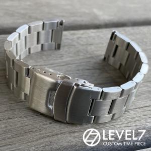 ラグ幅：20mm】無垢ステンレス 3連 ブラッシュシルバー/つや消し