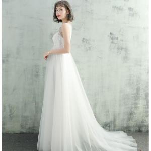 ハイウエスト ウエディングドレス チュール ウェディングドレス