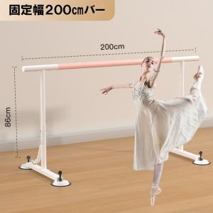 レッスン ダンス バー 高さ固定 幅200cm バレエ 体操 レッスン 自宅 スタジオ 可動式 吸盤 トレーニング エクササイズ 室内 ヨガ 健康 器具 運動