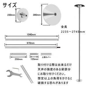 ポールダンス用ポール ダイエット ヨガ 鉄棒 ...の詳細画像2