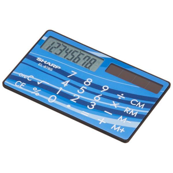 シャープ 電卓 EL-878S-X カード・クレジットカードタイプ