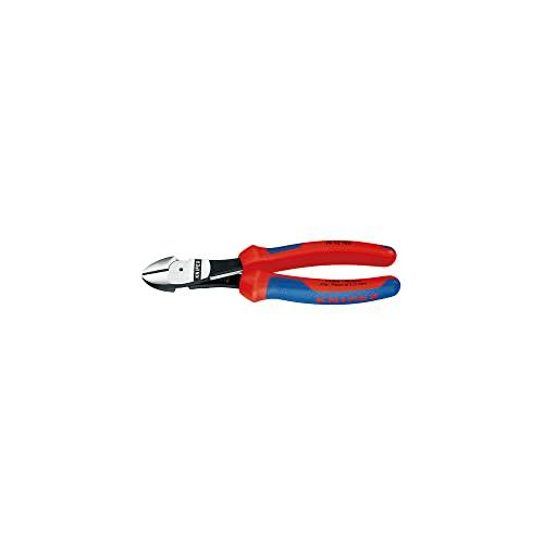 クニペックス KNIPEX 7412-180 バネ付強力型斜ニッパー (SB)