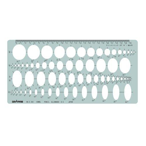 ドラパス テンプレート 楕円 31-202 E-202