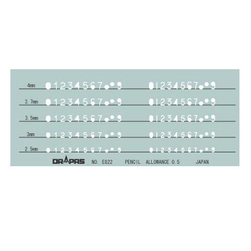 ドラパス テンプレート 数字記号 31-822