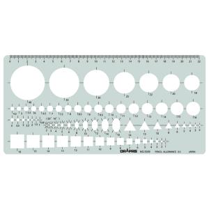 ドラパス テンプレート E509N 建築士受験用テンプレート 31509