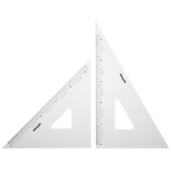 DRAPAS ドラパス 三角定規 面取 目盛付 2mm厚 30cm 13324